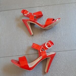 Chic Karl Lagerfeld Red Strappy High Heels
